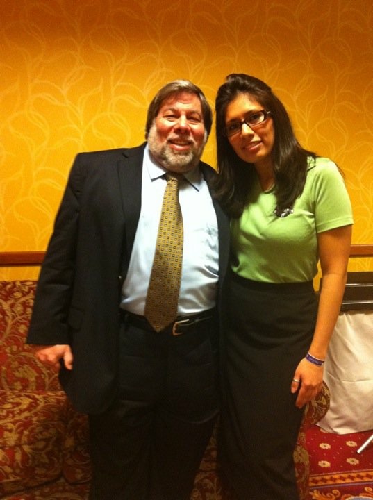 Cindy Cobos with Steve Wozniak